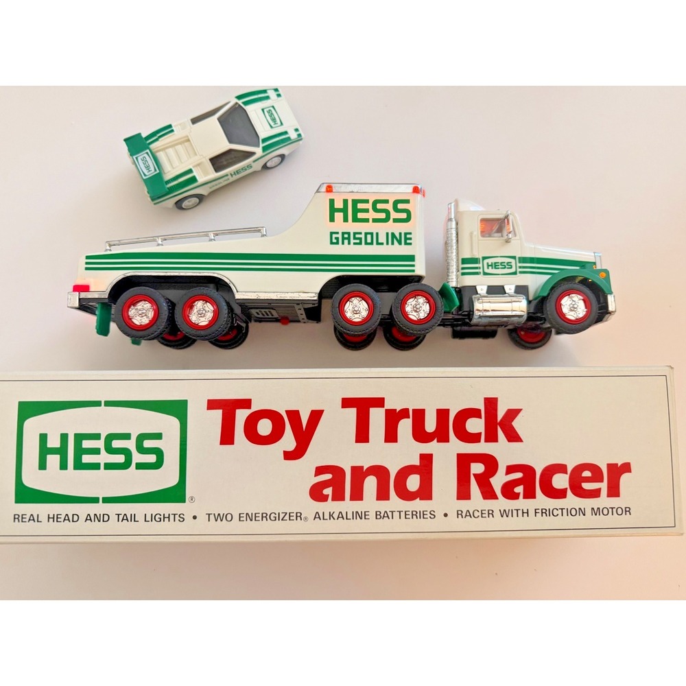 1991 Hess Truck w/ Lamborghini Racer – Working – Original Box – Vintage Toy
